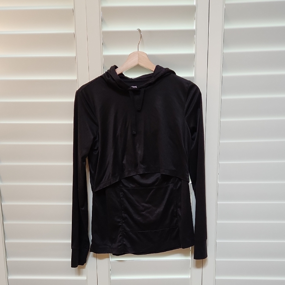 Motherhood Maternity Black Nursing Hoodie